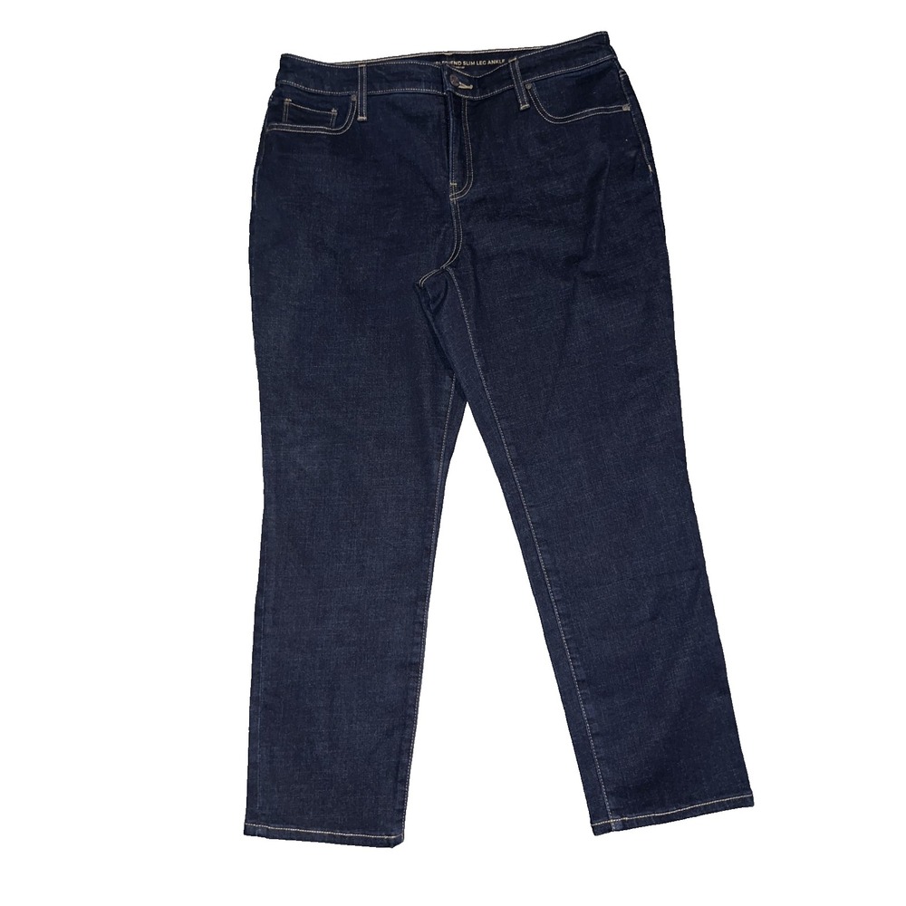 Chicos So Slimming Girlfriend Slim Leg Ankle Jeans‎ Dark Indigo Blue 10P (1.5P) - Picture 7 of 9